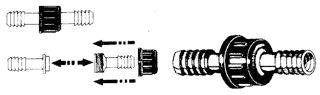 RACCORDO CILINDRICO NYLON MM 25