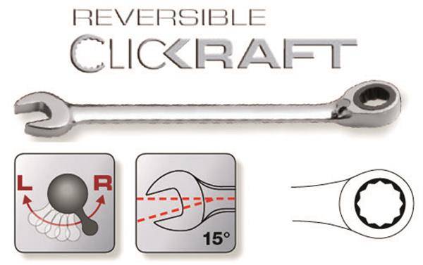 CLICKRAFT CHIAVE REVERSIBILE 13MM